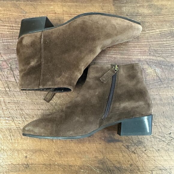 Aquatalia Fuoco Brown Suede Boots Bootie 7.5 - Picture 8 of 12